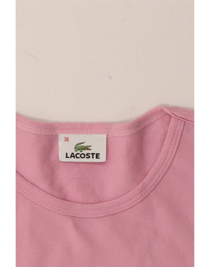 LACOSTE Womens T-Shirt Top Size 38 Medium Pink Cotton Vintage Lacoste and Second-Hand Lacoste from Messina Hembry 