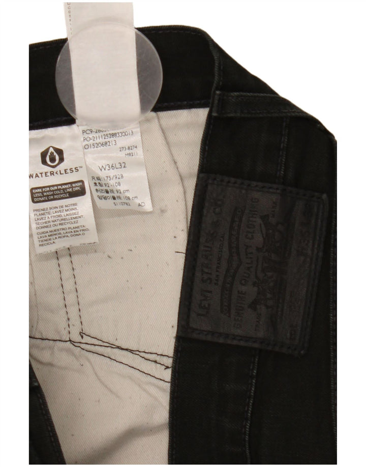 Levi's Herren Skinny Jeans W36 L32 Schwarze Baumwolle