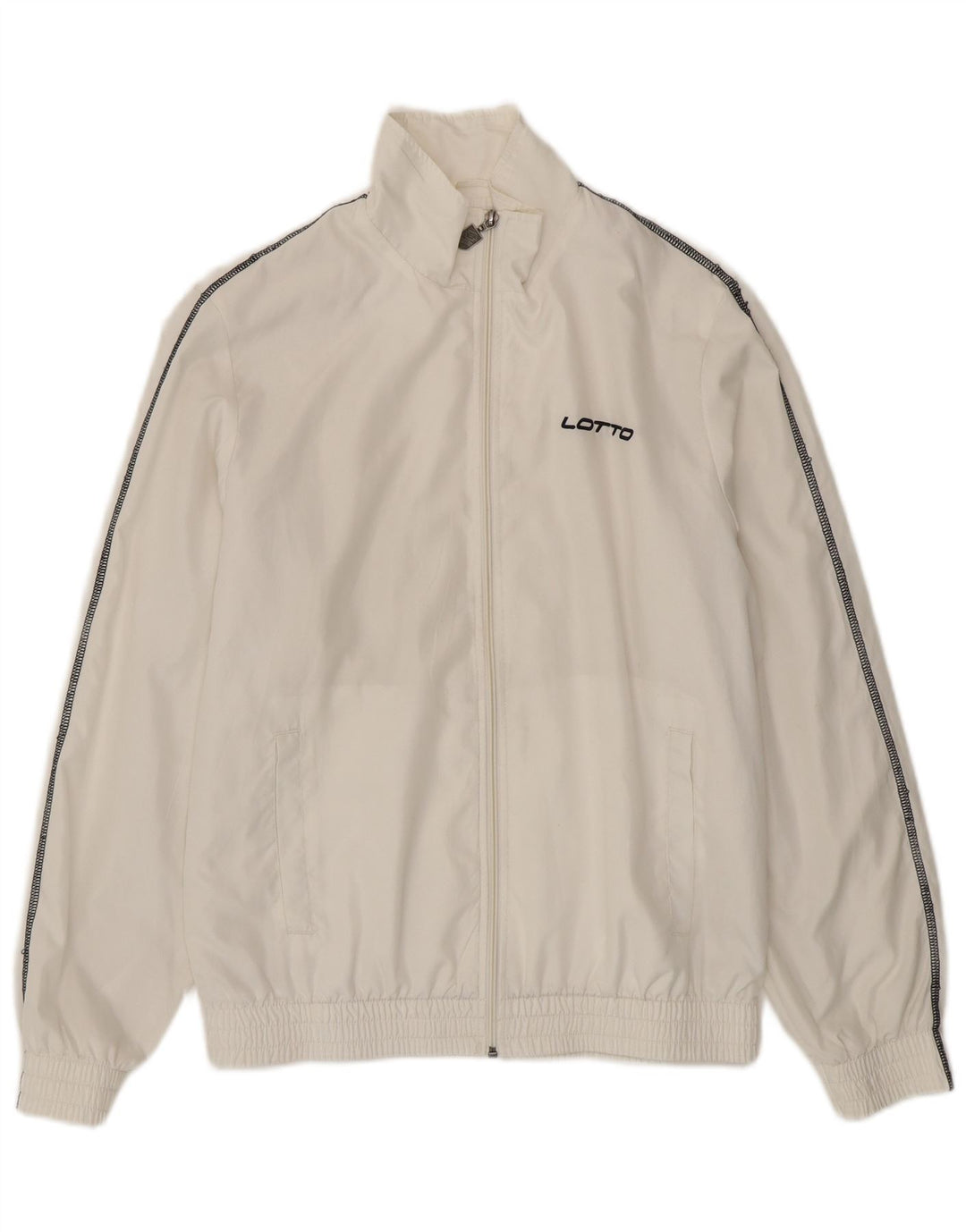 Lotto Herren-Trainingsanzug-Top-Jacke, mittelweißes Polyester