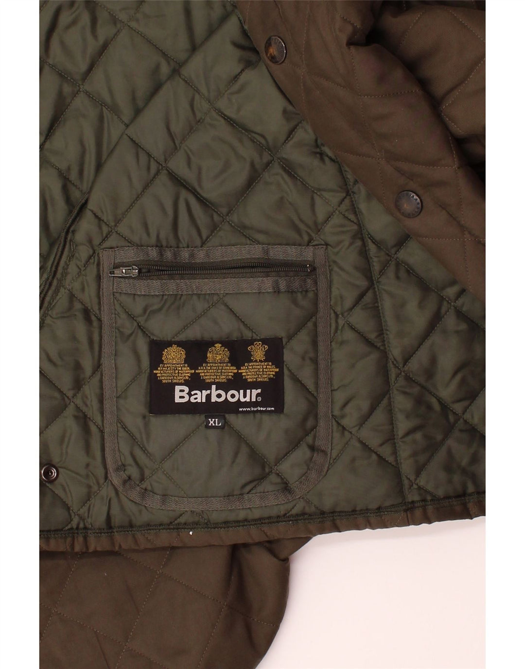 BARBOUR Mens Quilted Jacket UK 42 XL Brown Polyester Classic Vintage Barbour and Second-Hand Barbour from Messina Hembry 