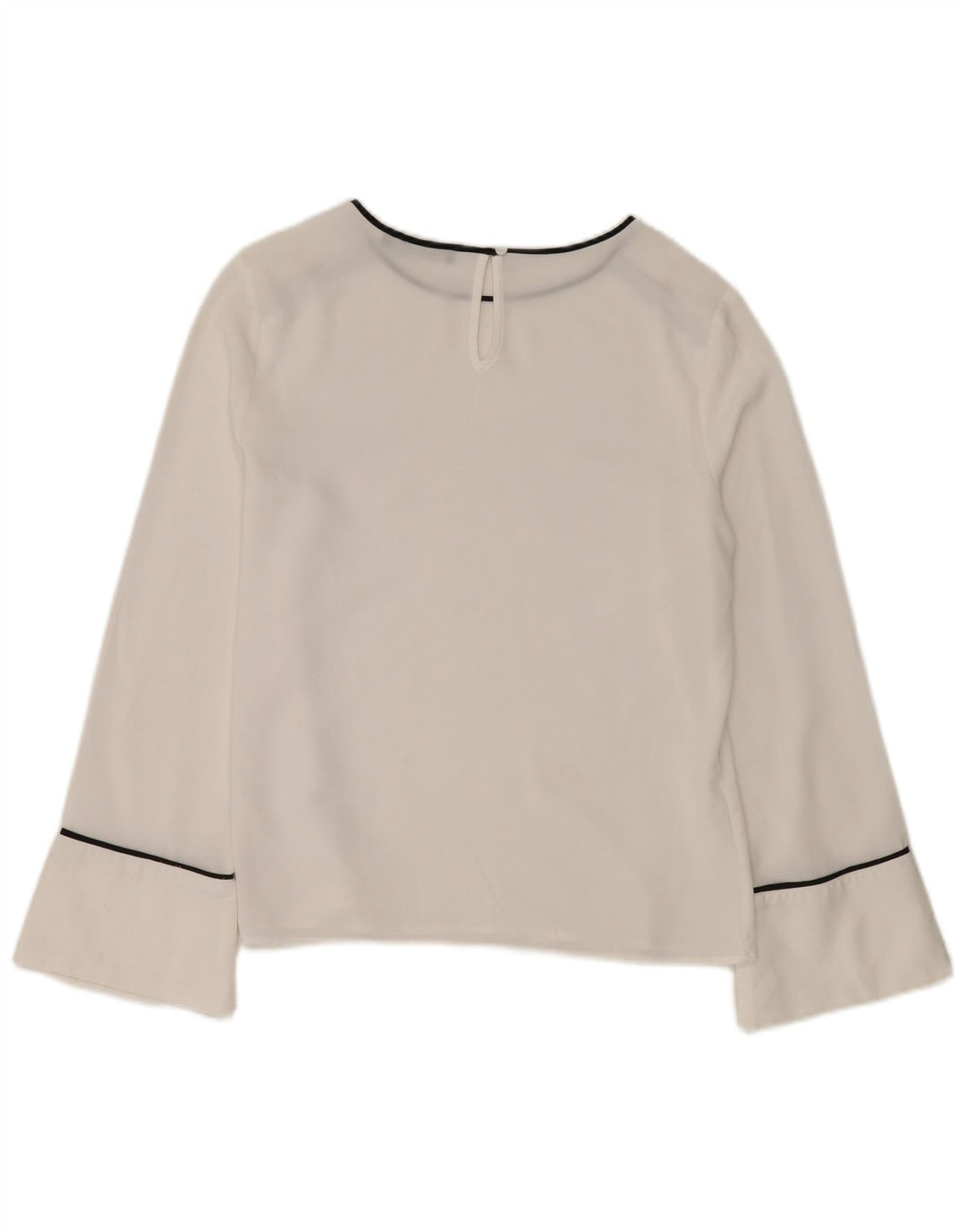 Marks & Spencer Langarm-Blusenoberteil für Damen, UK 12, Mittelweiß, Polyester