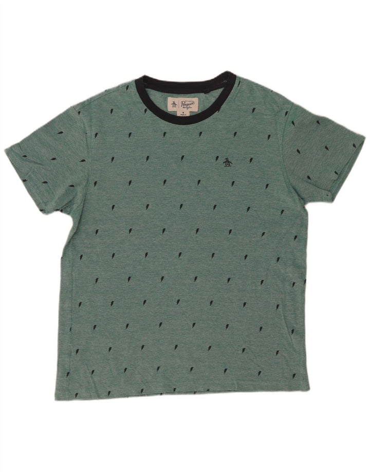 Penguin Herren-T-Shirt aus mittelgrüner Baumwolle