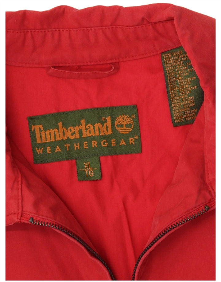 Timberland Herren Bomberjacke UK 42 XL Rote Baumwolle