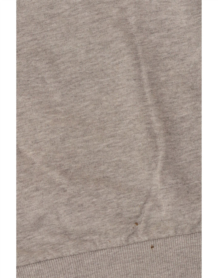 Adidas Herren Kapuzenpullover Mittelgrau gefleckte Baumwolle