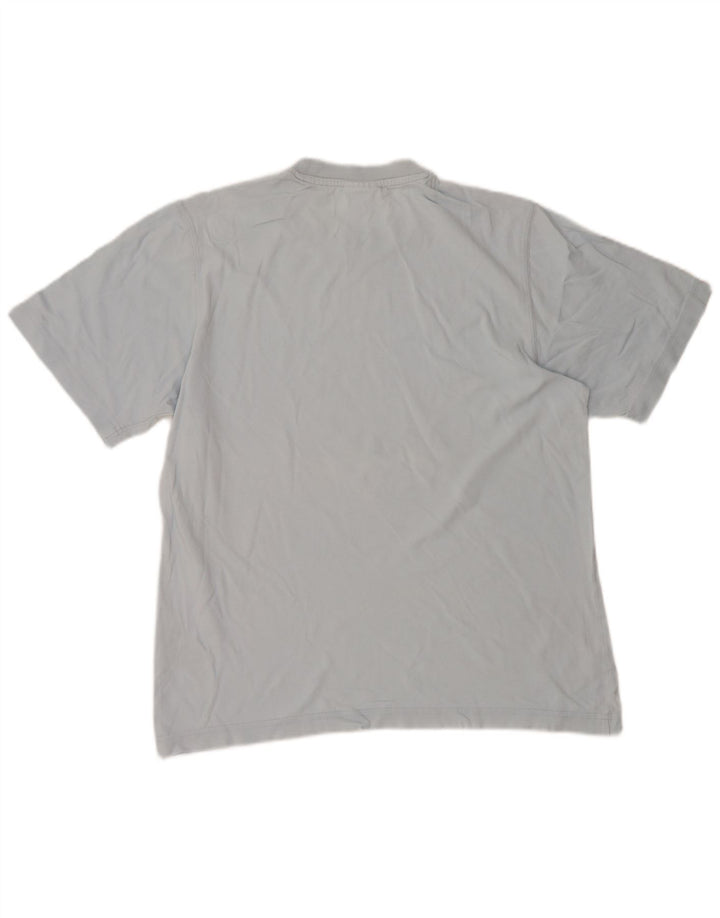 Adidas Herren Kurzarm-T-Shirt mit Grafik, mittelblaue Baumwolle