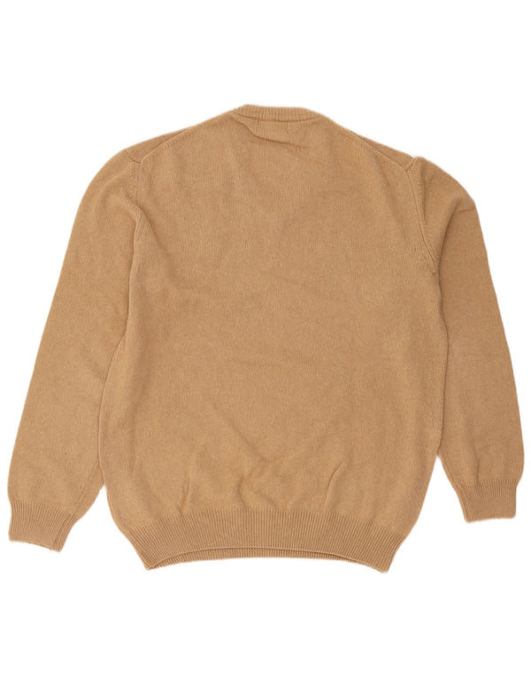 Kappa Herren-Pullover mit V-Ausschnitt, groß, braune Baumwolle