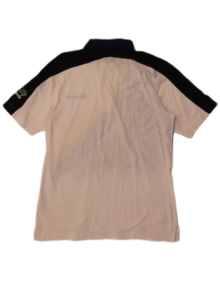 SERGIO TACCHINI Herren-Poloshirt mit Grafik, Größe S, Weiß, Colourblock-Baumwolle