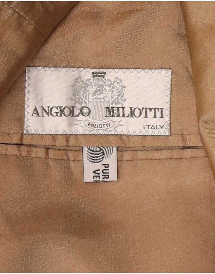 Angiolo Miliotti Herren 2-Knopf-Blazerjacke UK 42 XL Grüner Hahnentritt