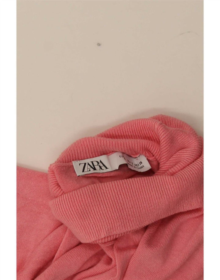 Rollkragenpullover für Damen von Zara, Gr. 10, Rosa