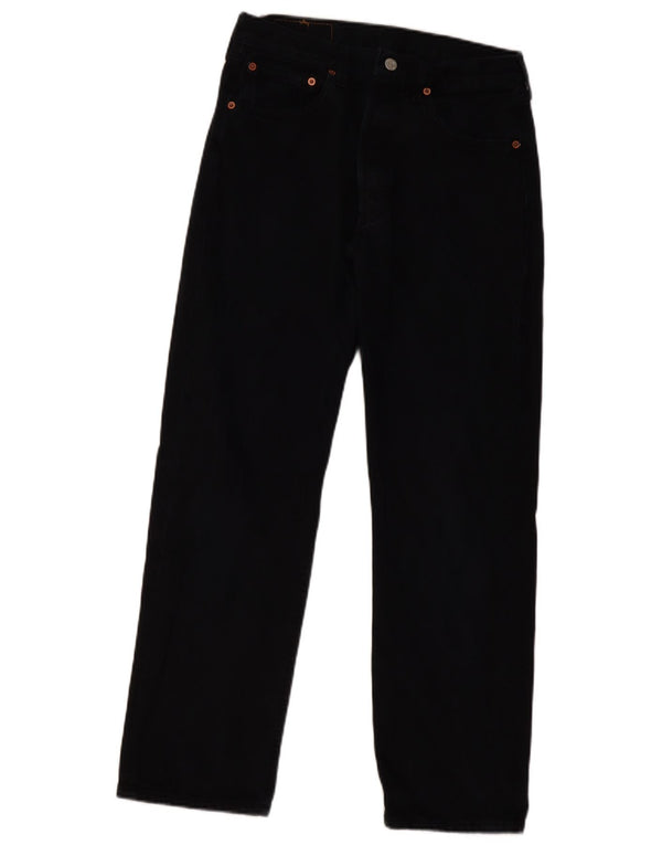 Levi's Damen 501 Straight Jeans W32 L30 Schwarze Baumwolle