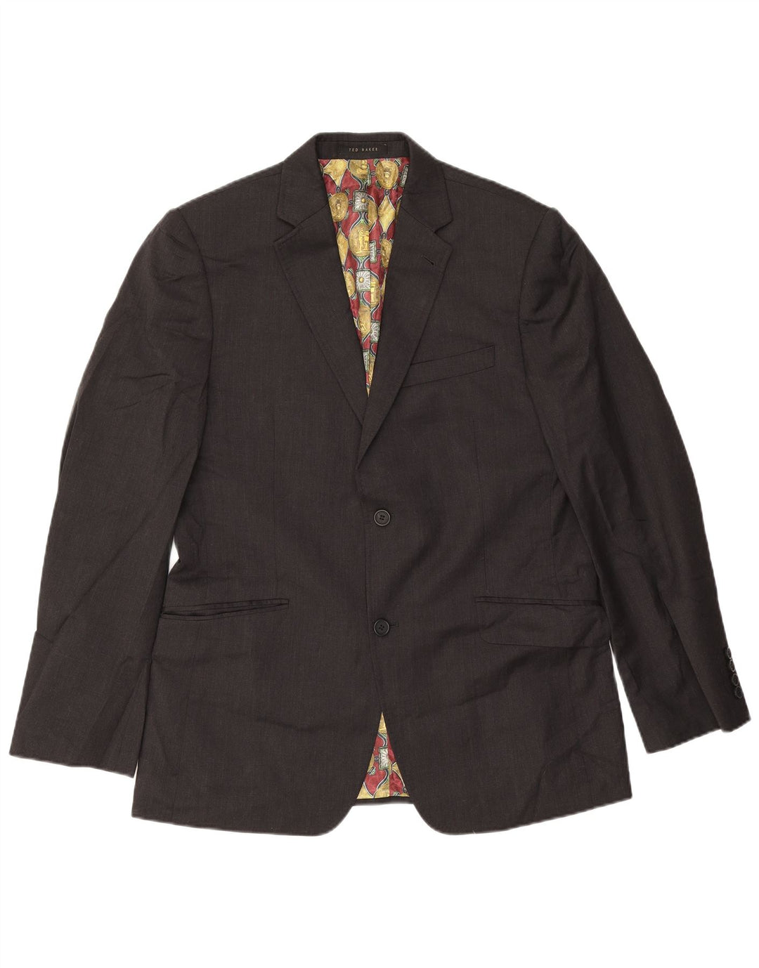 Ted Baker 2-teiliger Herrenanzug mit 2 Knöpfen, UK 40, Größe L, W34, L31, graue Wolle