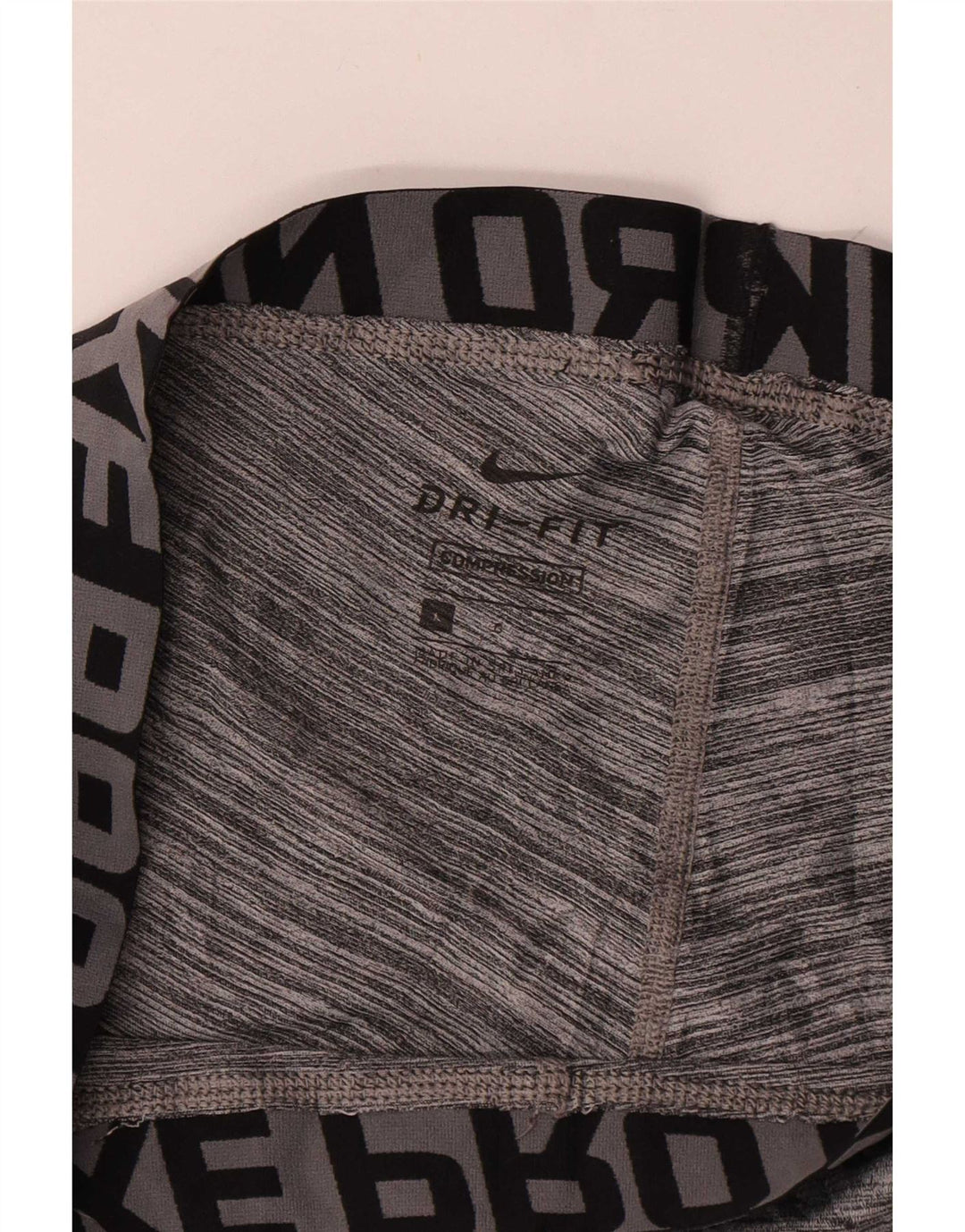 Nike Herren-Leggings mit Dri-Fit-Grafik, Größe L, Grau meliert