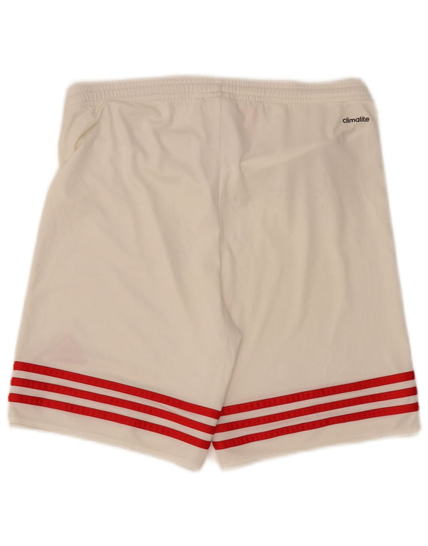 ADIDAS Jungen Climalite Sport Shorts 13-14 Jahre XL Off White Polyester