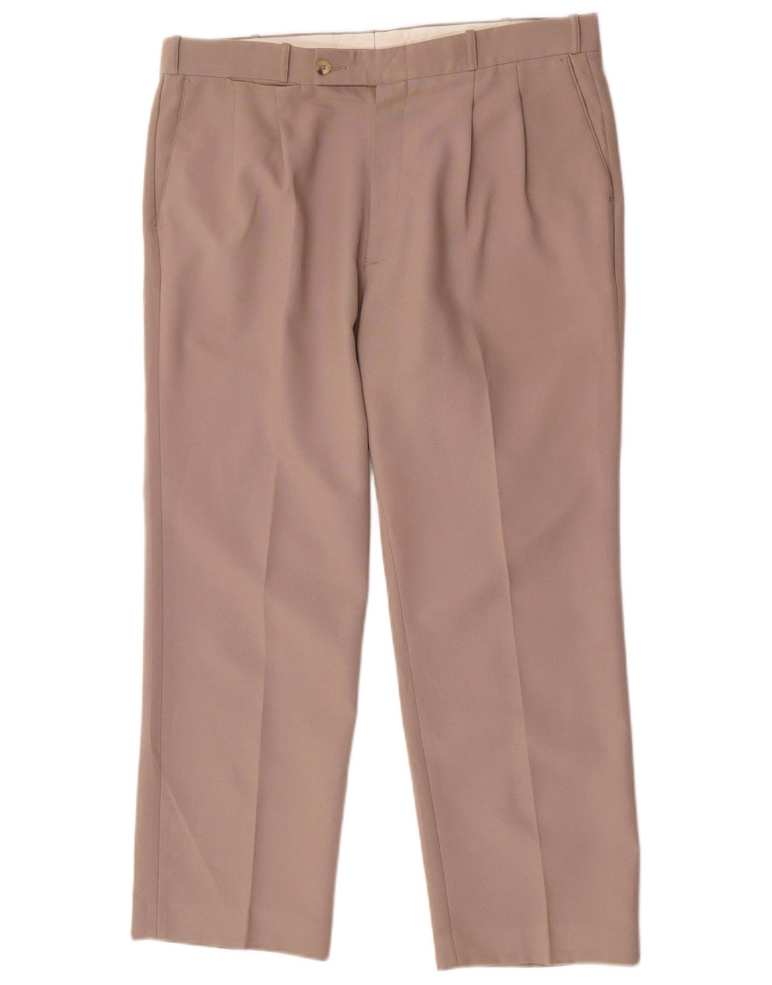 Farah Herren-Anzughose mit Pegged-Anzug, W36, L28, braunes Polyester