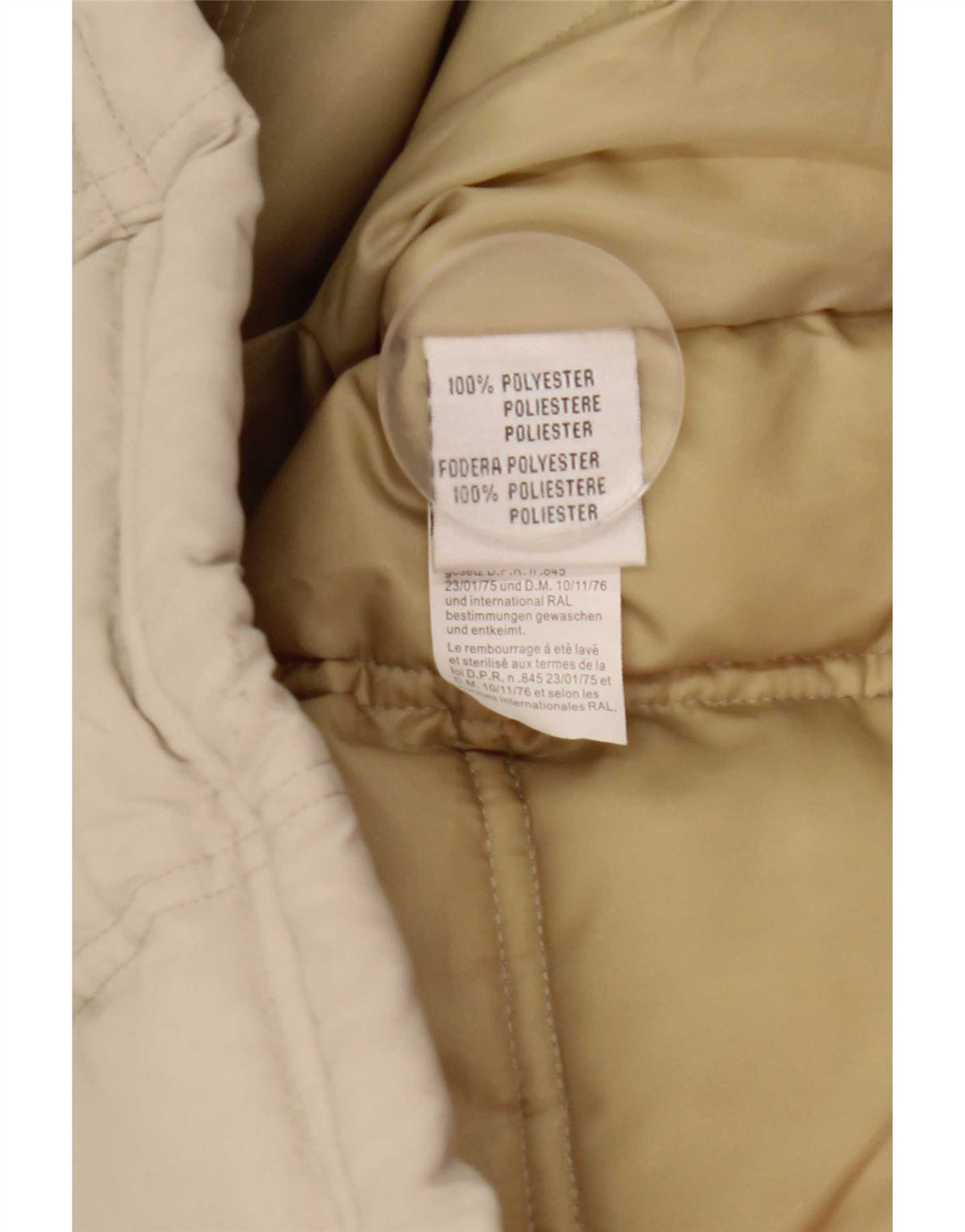 Wampum Herren Wattierte Jacke UK 44 2XL Beige Polyester