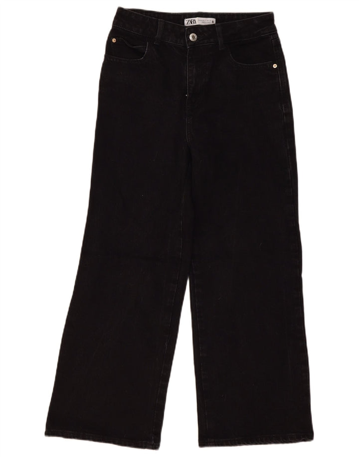 Zara Damen Loose Jeans EU 36 XS W26 L25 Schwarz