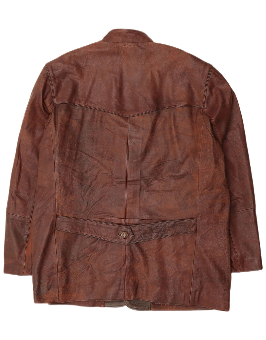 Vintage Herren Lederjacke UK 44 2XL Braunes Batikleder