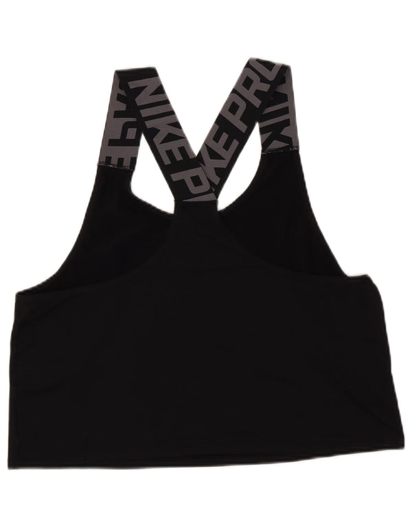Nike Damen Dri Fit Sport-BH mit grafischem Trägershirt, UK 14, Mittelschwarz, Polyester