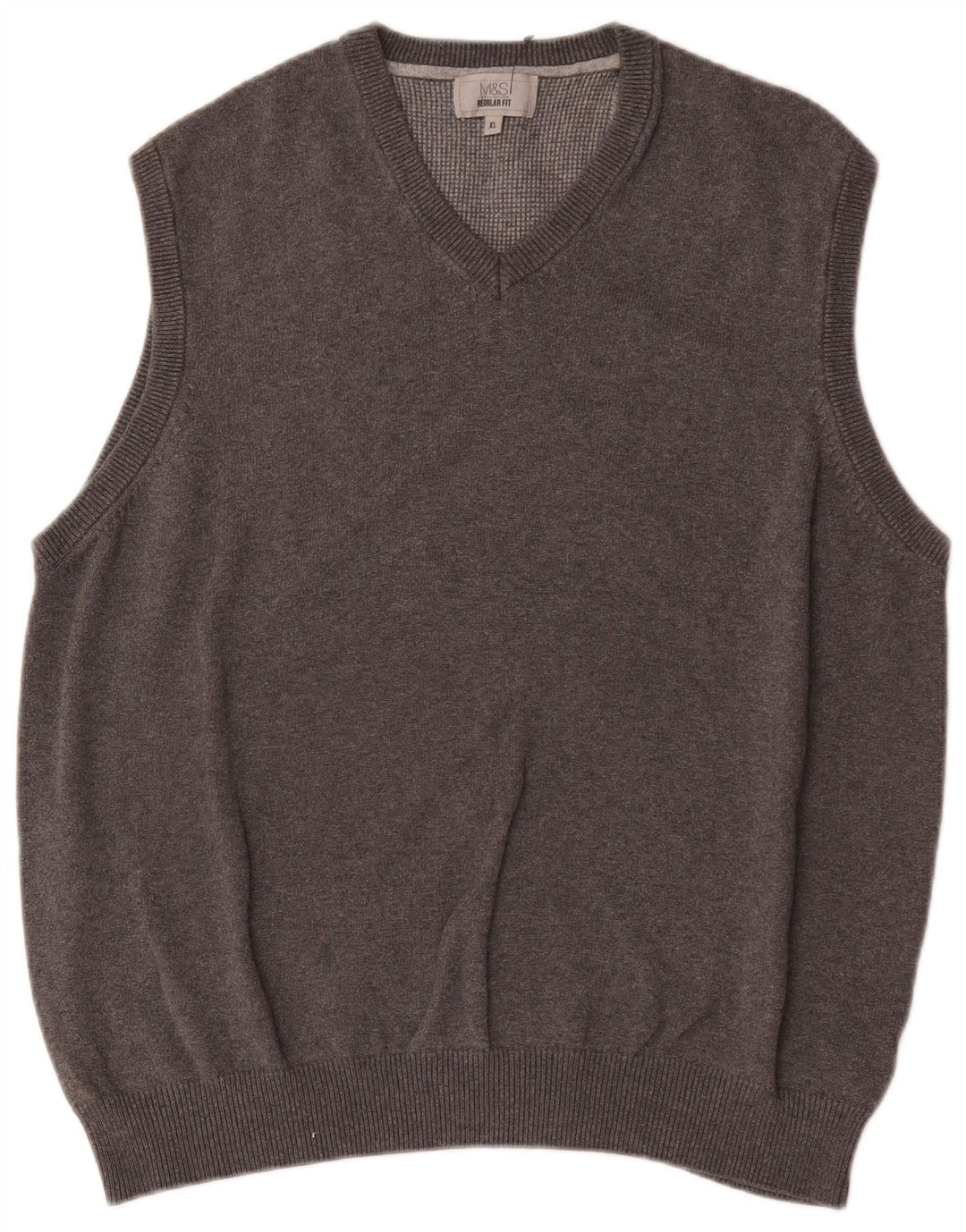 Marks & Spencer Herren-Tanktop mit normaler Passform, XL, graue Baumwolle