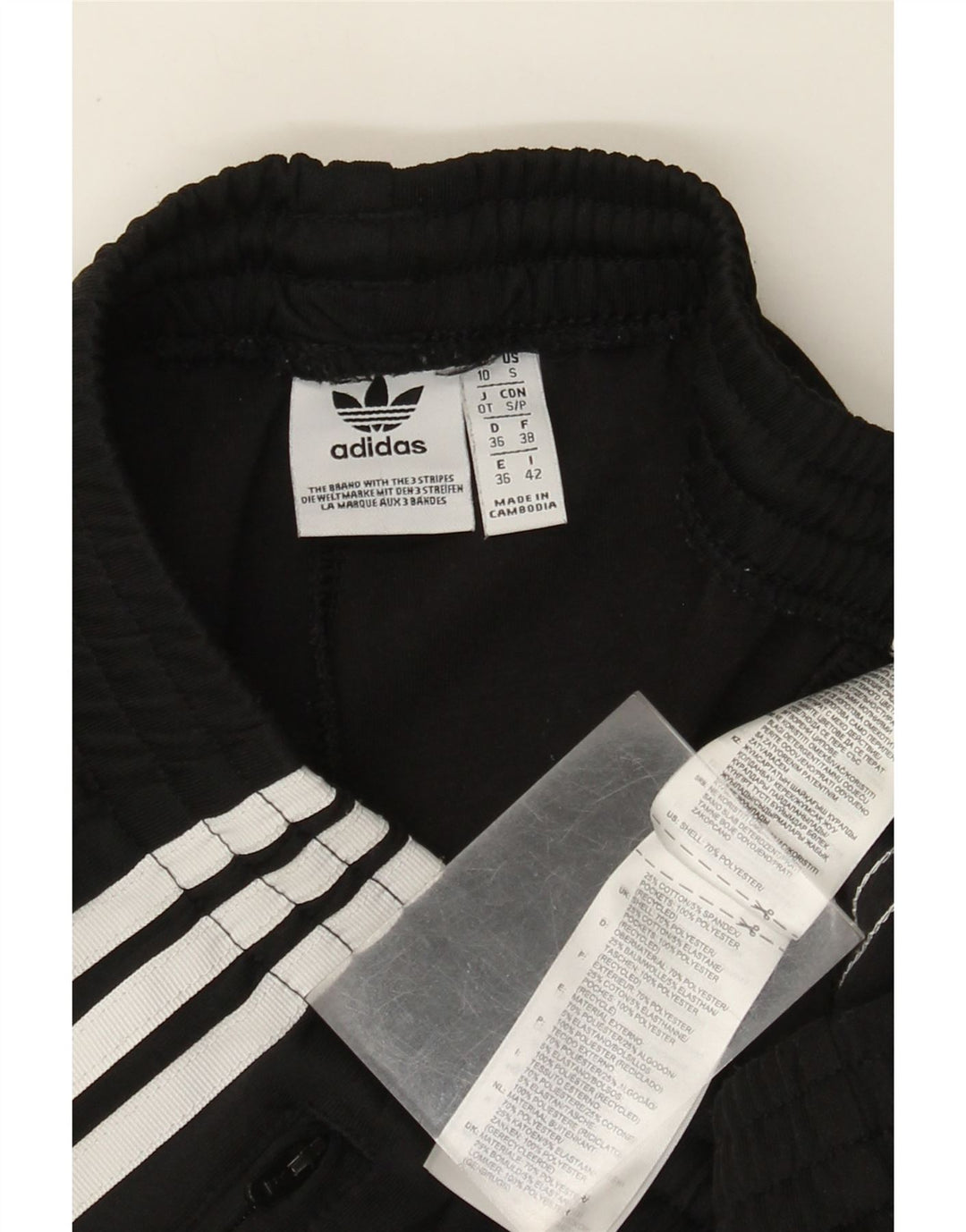 Adidas Damen Trainingshose UK 10 Small Schwarz Polyester