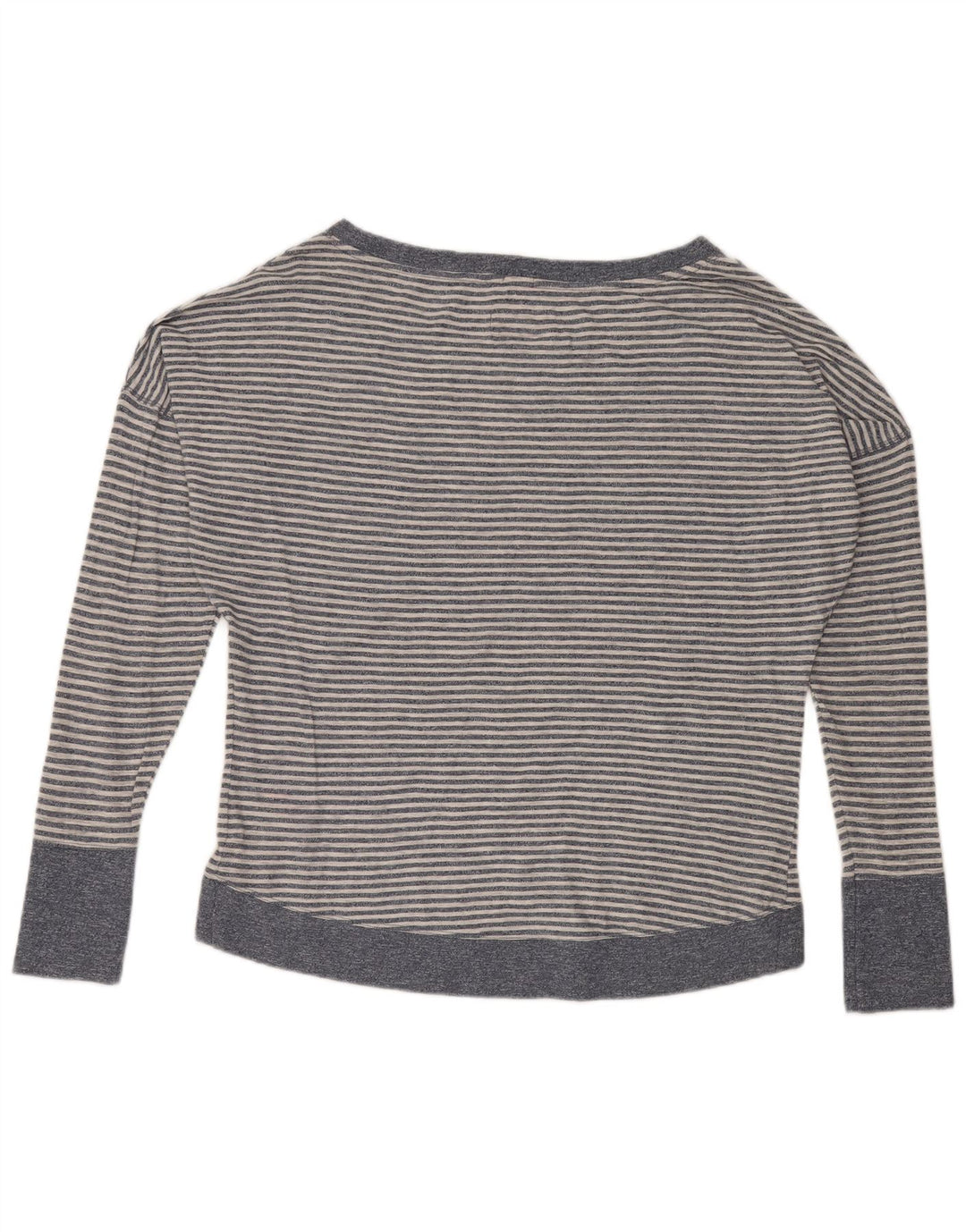 Superdry Damen-Blusenoberteil in Übergröße, UK 16, Größe L, blau gestreift, Baumwolle