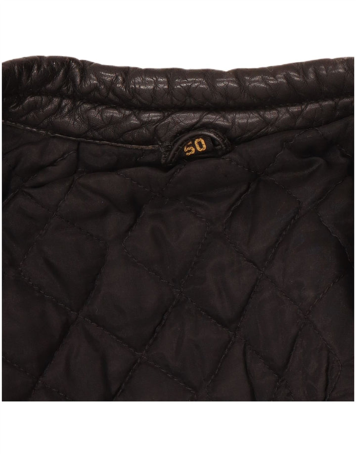 Garibaldi Herren-Motorrad-Leder-Racer-Jacke, EU 40, mittelschwarz