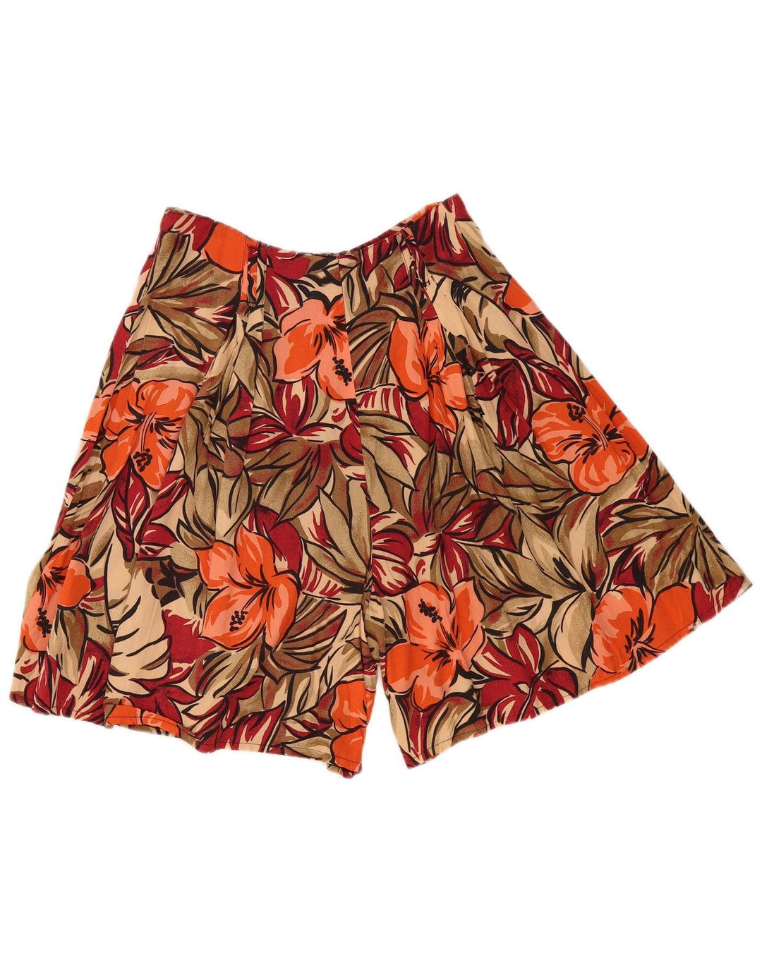 Vintage Damen Cullotes Bermuda Shorts W30 Medium Mehrfarbig geblümt