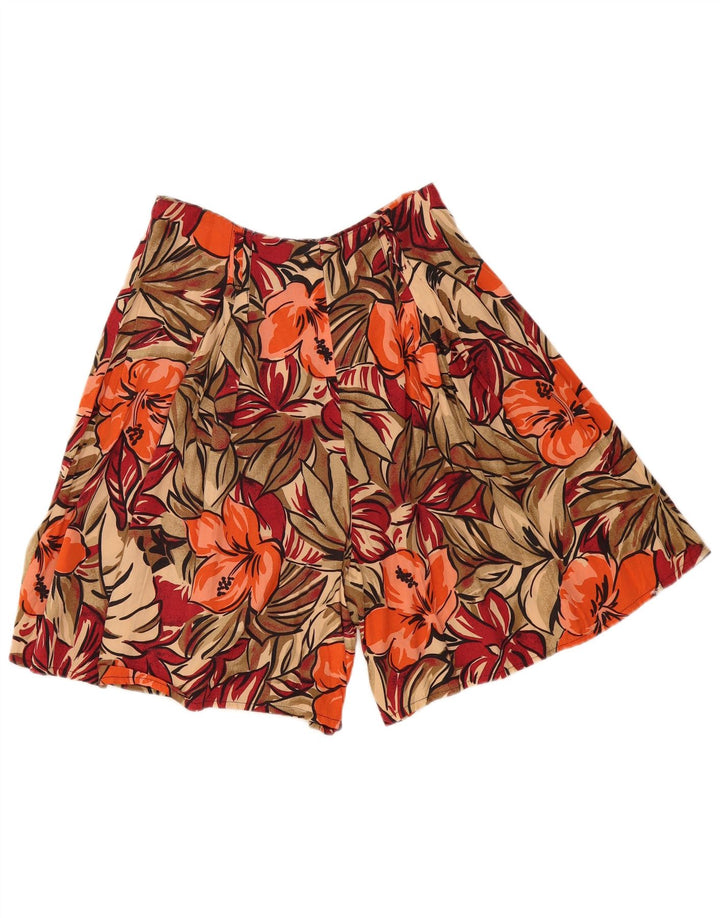 Vintage Damen Cullotes Bermuda Shorts W30 Medium Mehrfarbig geblümt
