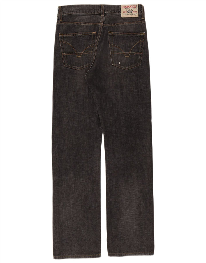 Casucci Herren Straight Jeans IT 46 Small W32 L31 Schwarze Baumwolle