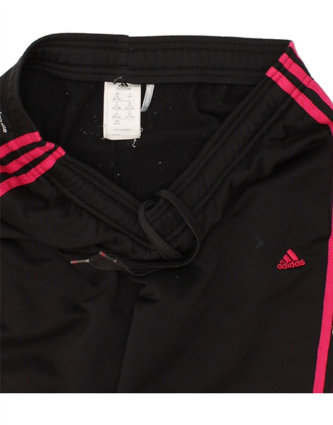 ADIDAS Damen Climalite Trainingshose UK 8/10 Small Schwarz Polyester