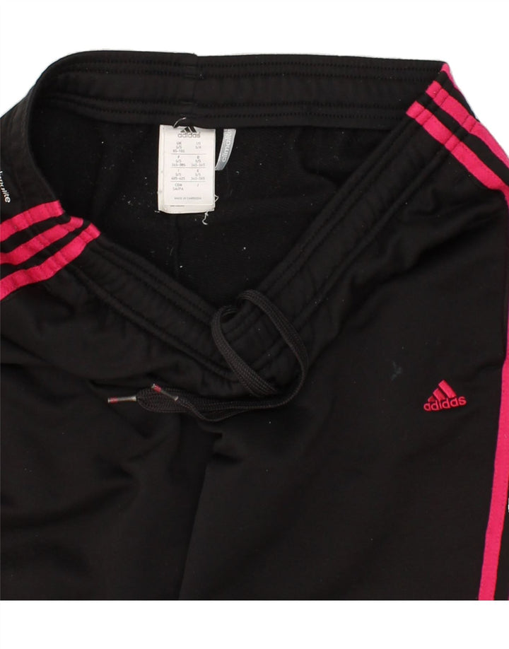 ADIDAS Damen Climalite Trainingshose UK 8/10 Small Schwarz Polyester