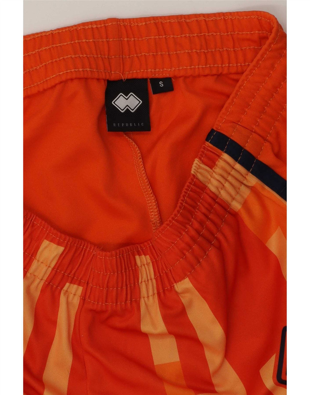 Errea Herren-Sportshorts mit Grafik, klein, orange, geometrisch, Polyester