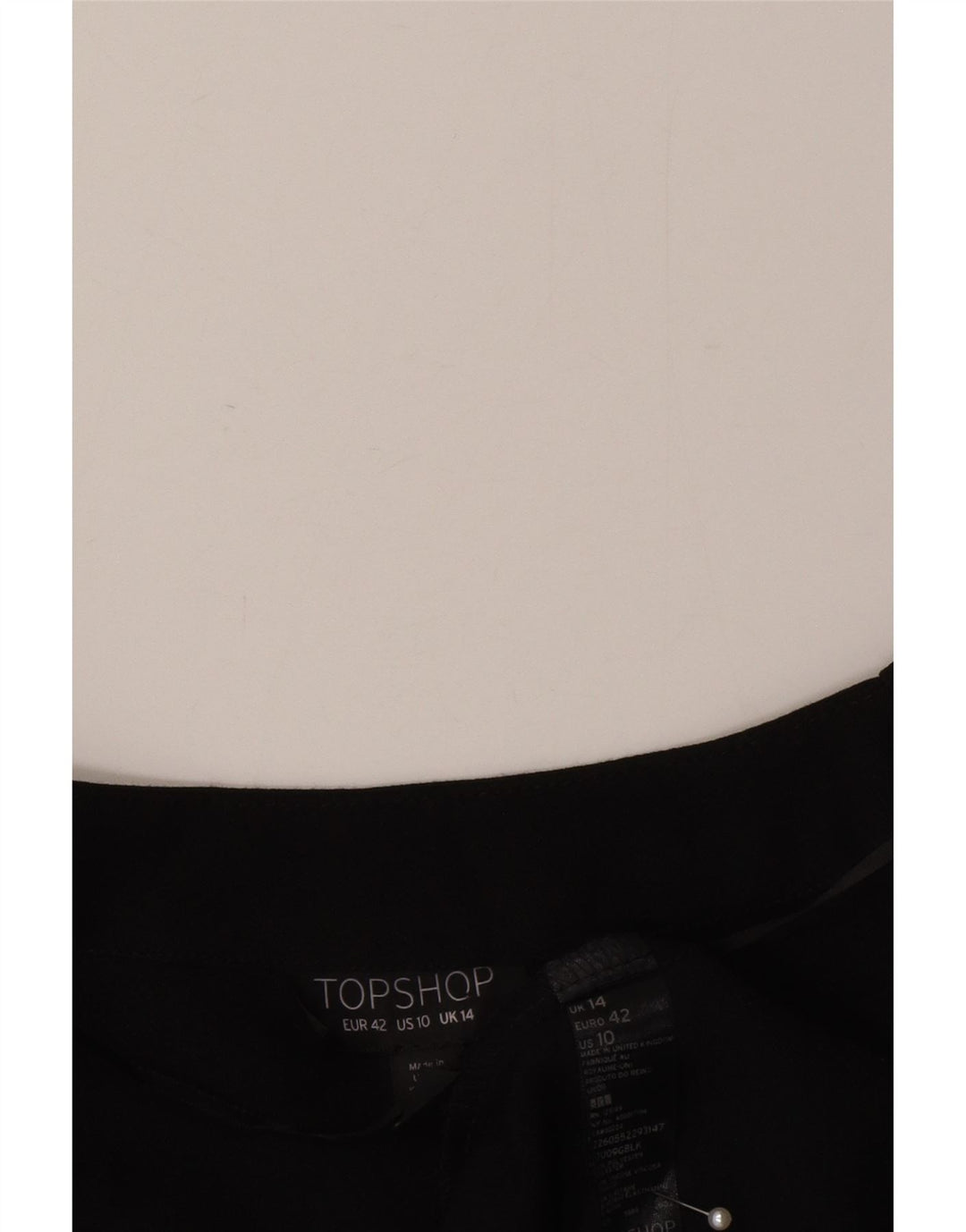 Topshop Damen-Robenkleid mit 3/4-Ärmeln, UK-Größe 44, Größe L, Schwarz, Polyester
