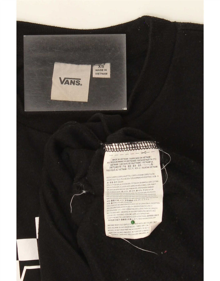 Vans Herren Grafik-Sweatshirt-Pullover XS, schwarze, geometrische Baumwolle