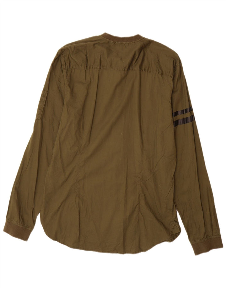 BLACK SQUAD Slim-Fit-Hemd für Herren, Mittelkhaki