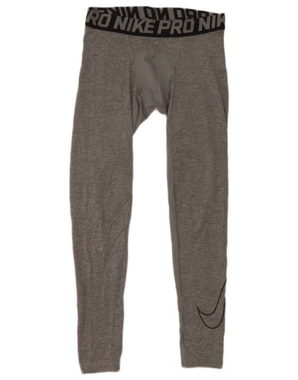 Nike Dri Fit Grafik-Leggings für Jungen, 12–13 Jahre, Größe L, Grau, Farbblock
