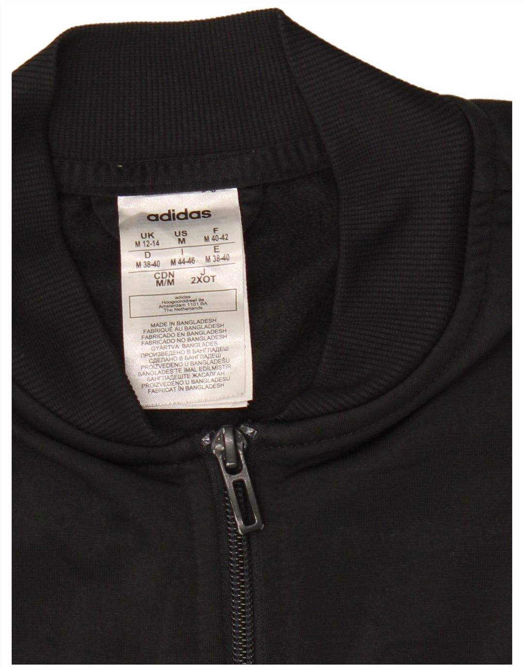 Adidas Damen Trainingsanzug Top Jacke UK 12/14 Medium Schwarz Polyester
