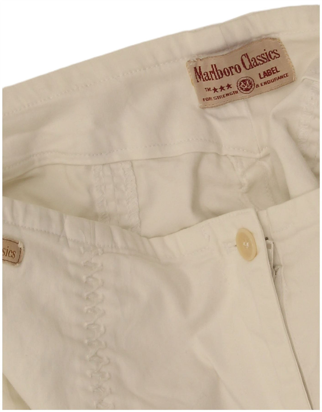 Marlboro Classics Damen Gerade Freizeithose W30 L30 Weiß