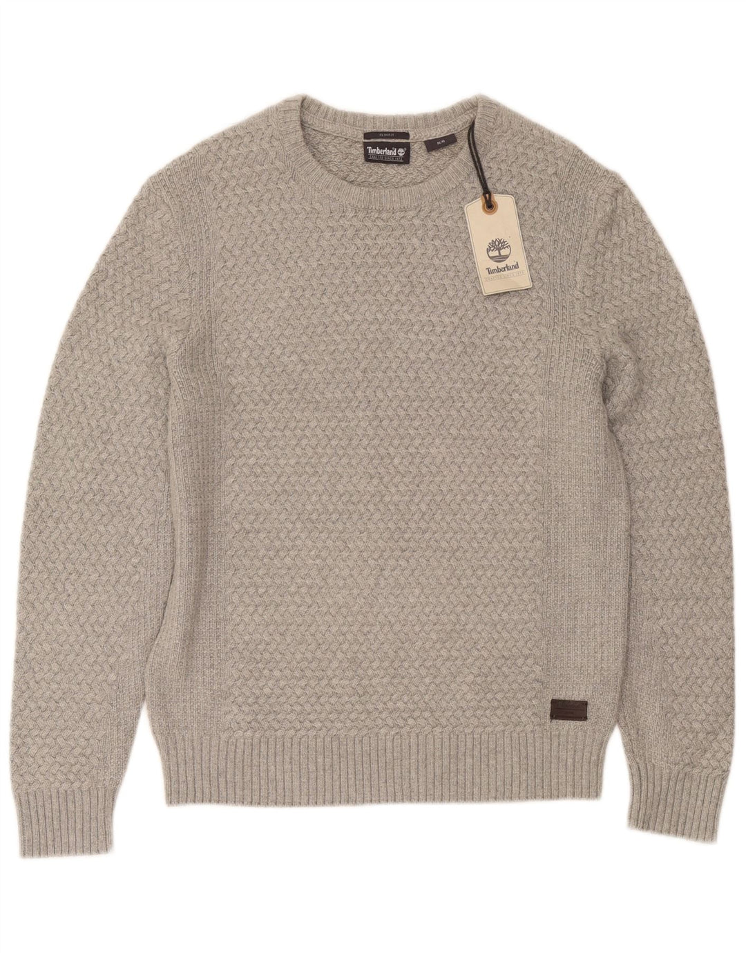 Timberland Herren Slim Fit Pullover mit U-Boot-Ausschnitt Mittelgraue Viskose