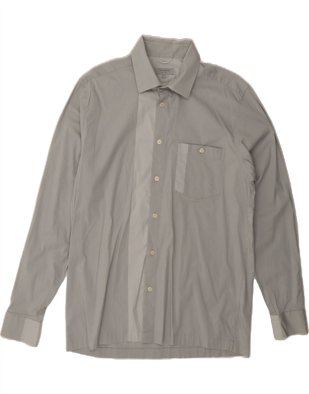 TED BAKER Mens Shirt Size 4 Large Grey Vintage Ted Baker and Second-Hand Ted Baker from Messina Hembry 