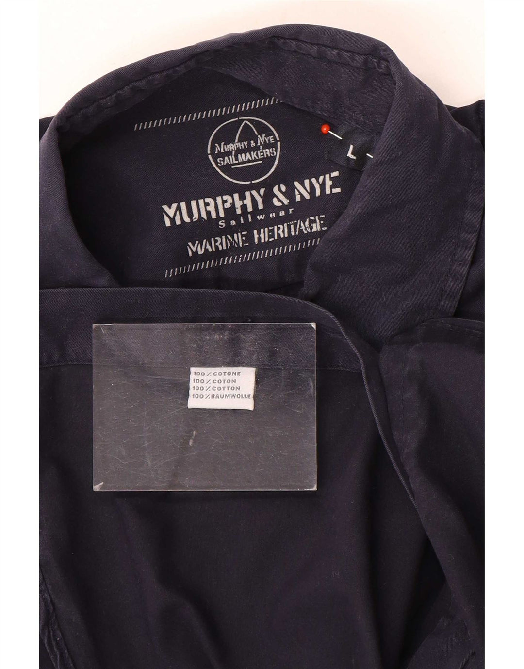Murphy & Nye Herren-Sailwear-Hemd, groß, marineblau, Baumwolle