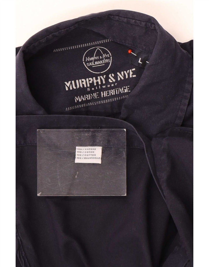 Murphy & Nye Herren-Sailwear-Hemd, groß, marineblau, Baumwolle