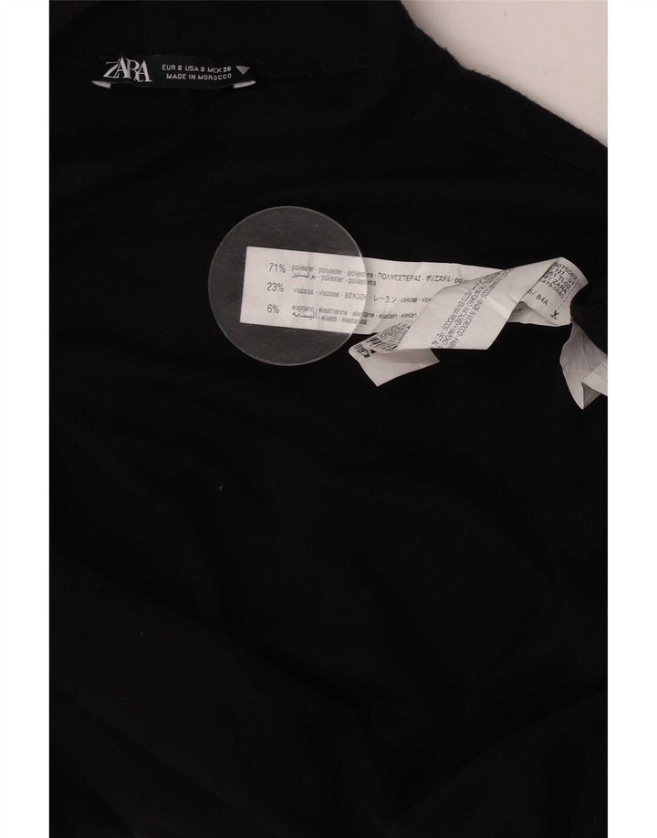 Zara Damen Langarm-Etuikleid, Größe S, Schwarz, Polyester