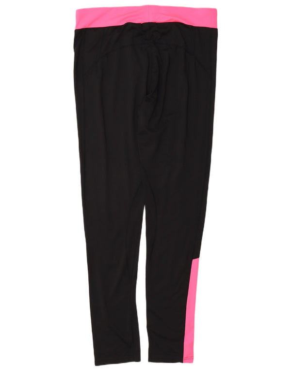 Ellesse Damen Leggings UK 16 Large Schwarz Colourblock Polyester