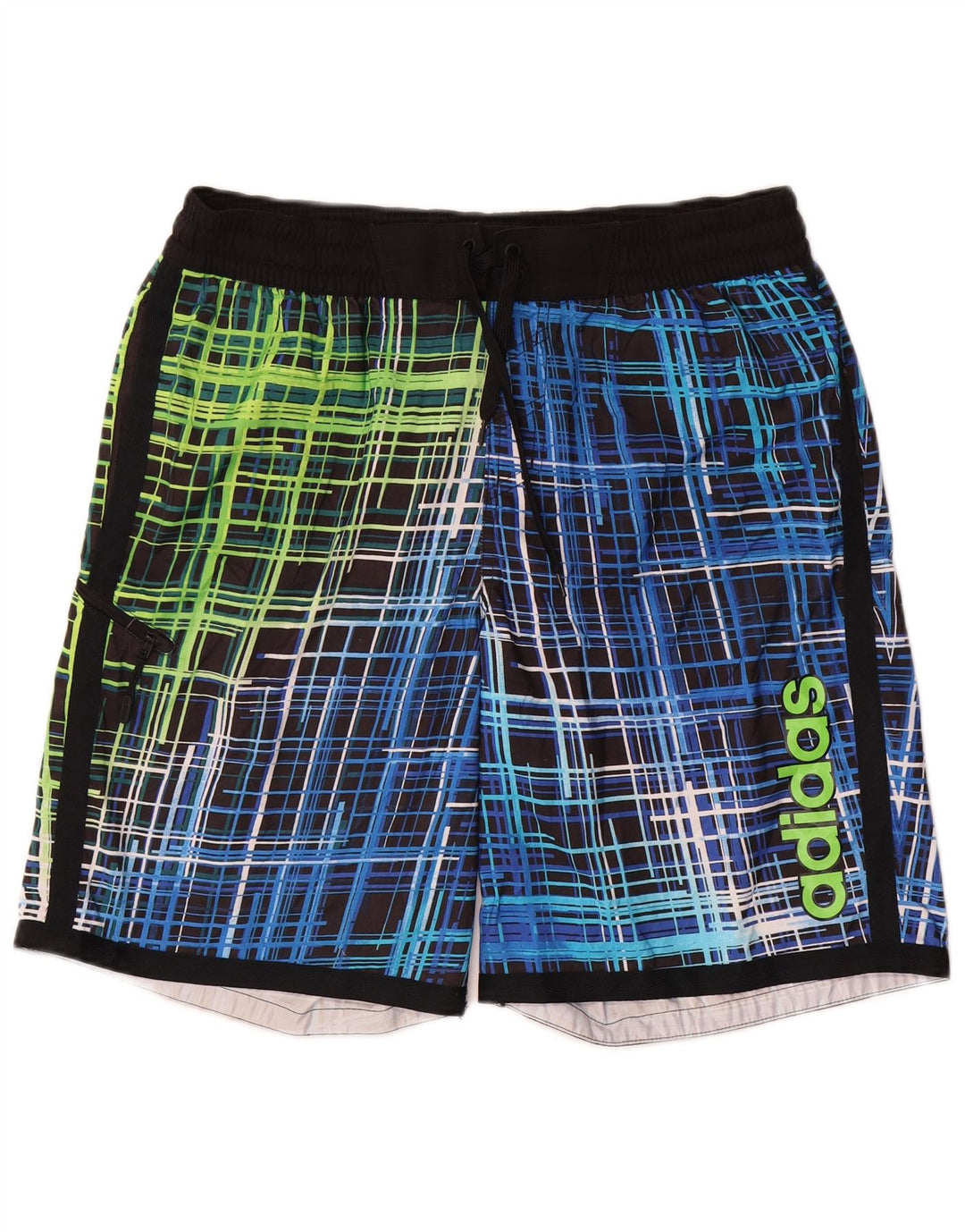 Adidas Herren Badeshorts mit Grafik, groß, blau, geometrisch, Polyester