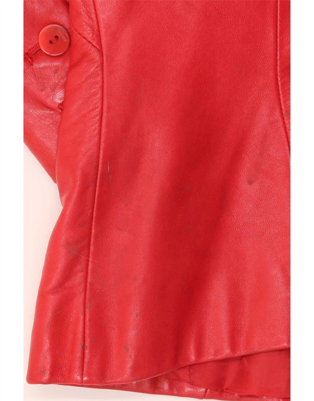 Marc Cain Damen 4-Knopf-Lederblazerjacke US Small Rot