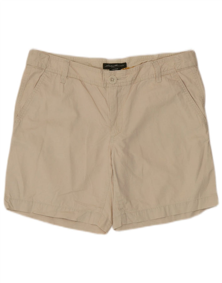 EDDIE BAUER Damen Chinoshorts US 6 Medium W34 Beige Baumwolle