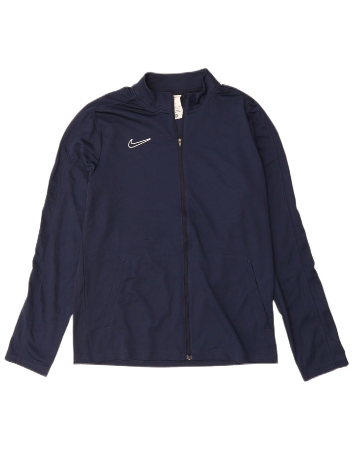 Nike Jungen-Trainingsanzug-Top-Jacke, 13–14 Jahre, XL, Marineblau, Polyester