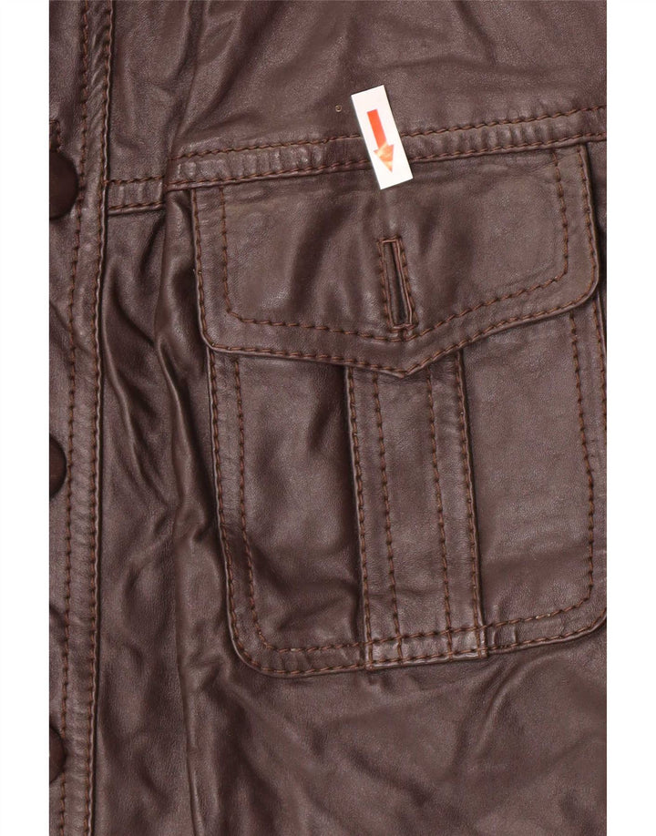 Vintage Herren Lederjacke UK 36 Small Brown