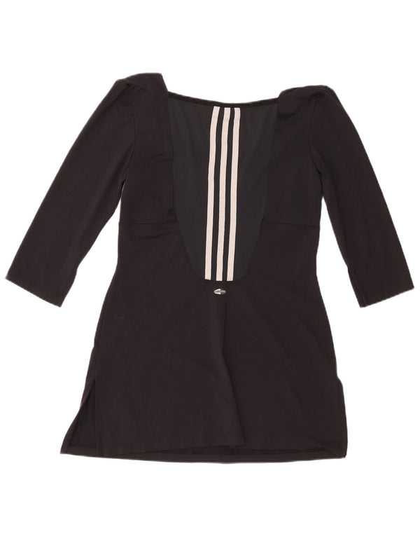Adidas Damen Climacool Top 3/4 Ärmel UK 10 Small Schwarz Nylon